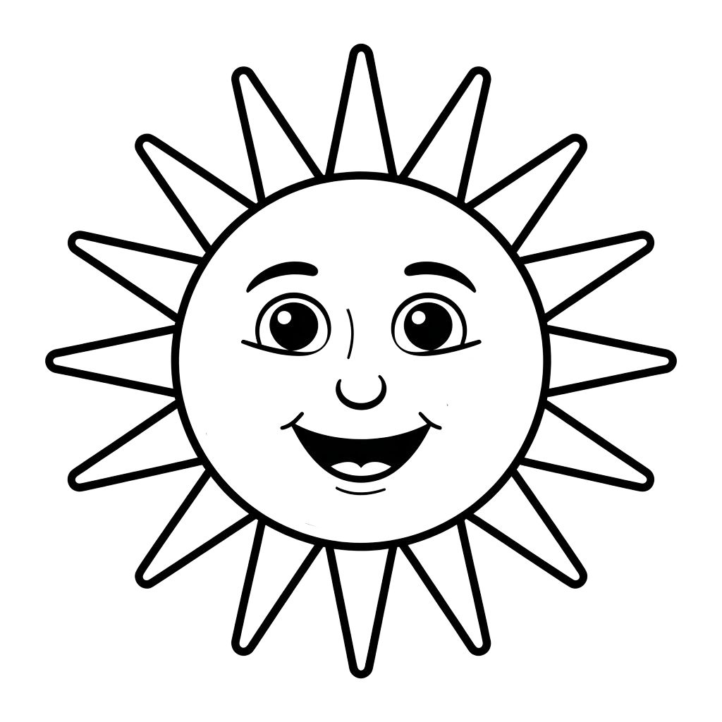 desenhos sol para colorir