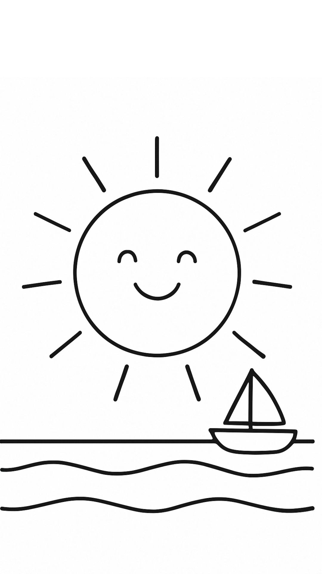 sol para colorir educação infantil