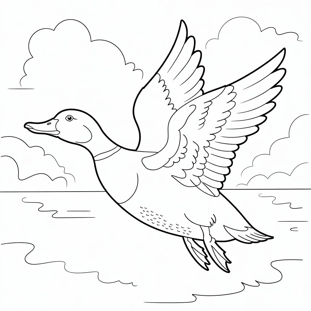 desenho pato para colorir
