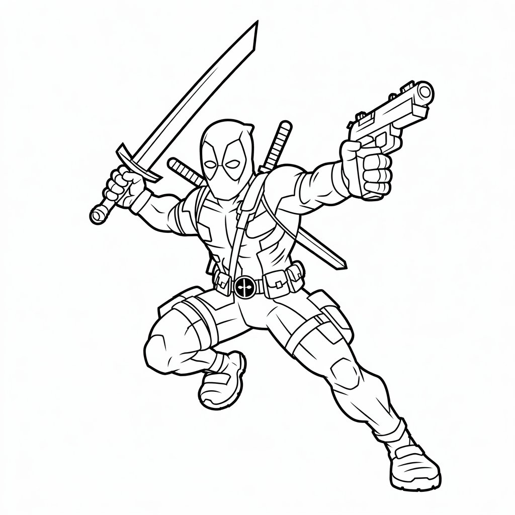 desenho do deadpool para colorir