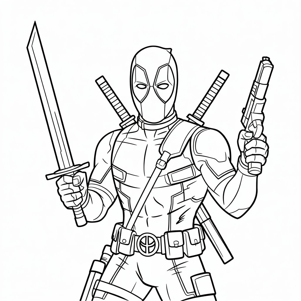 desenhos do deadpool para colorir