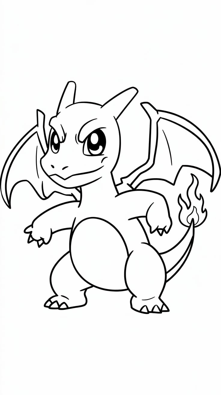 pokémon charizard para colorir