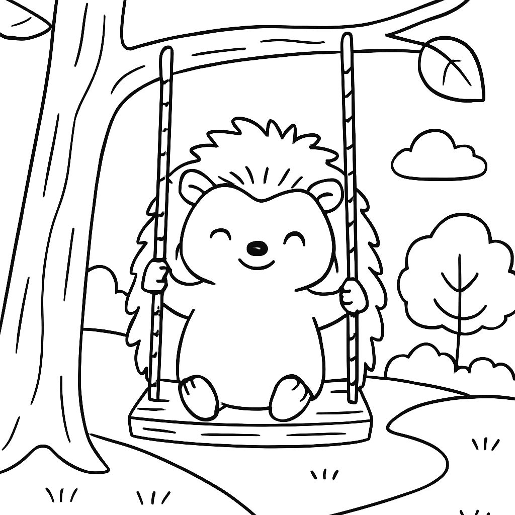 desenho de ouriço para colorir