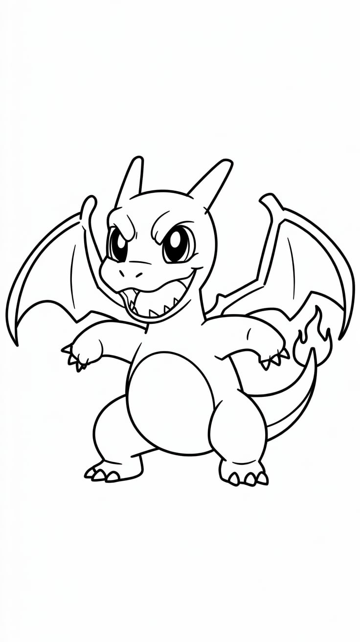 charizard desenho colorido
