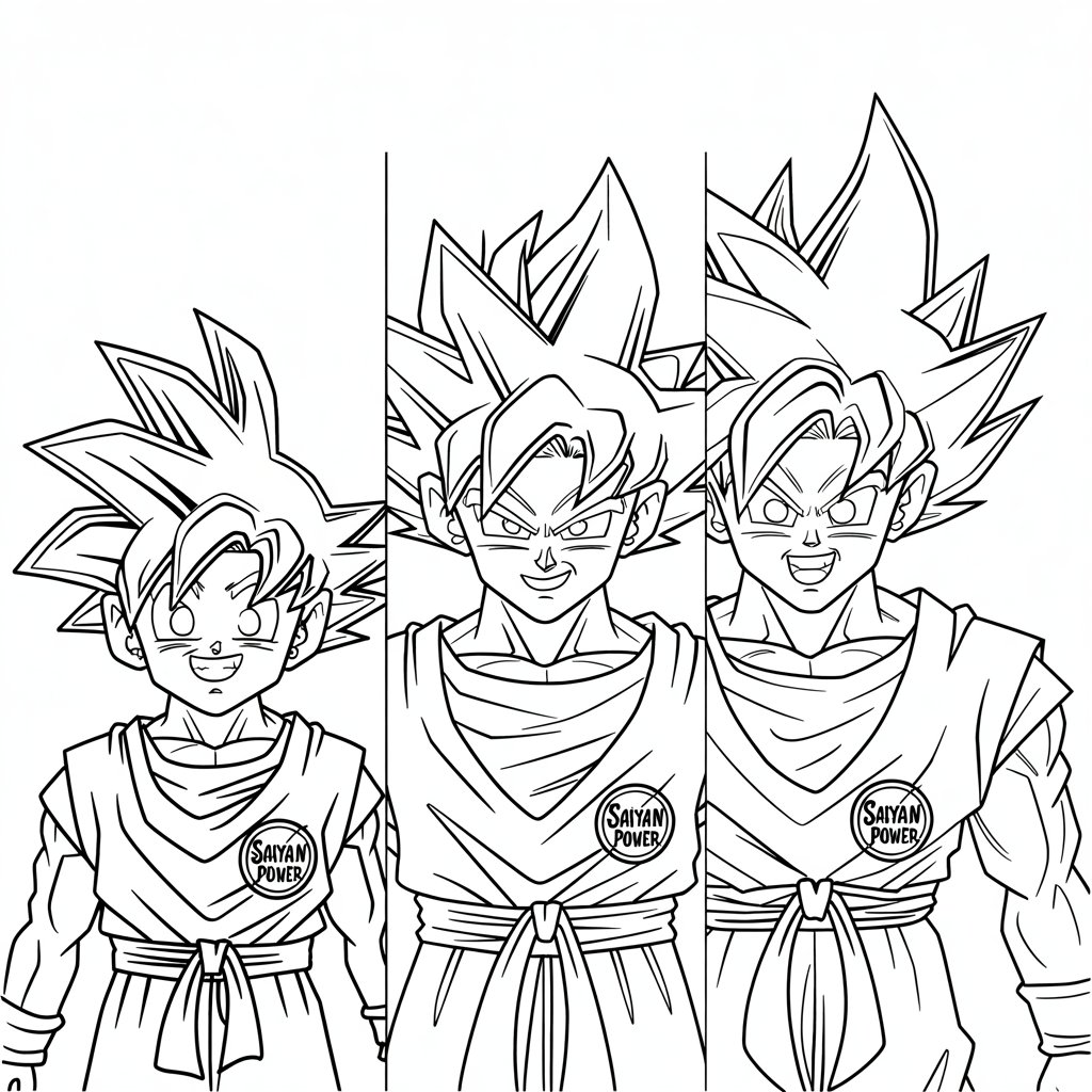 goku para colorir