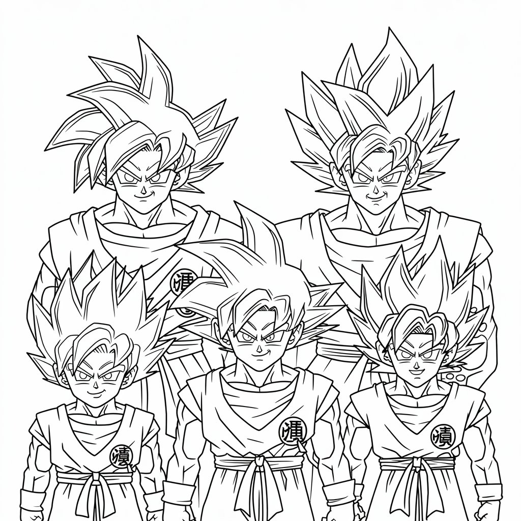 desenho do goku para colorir