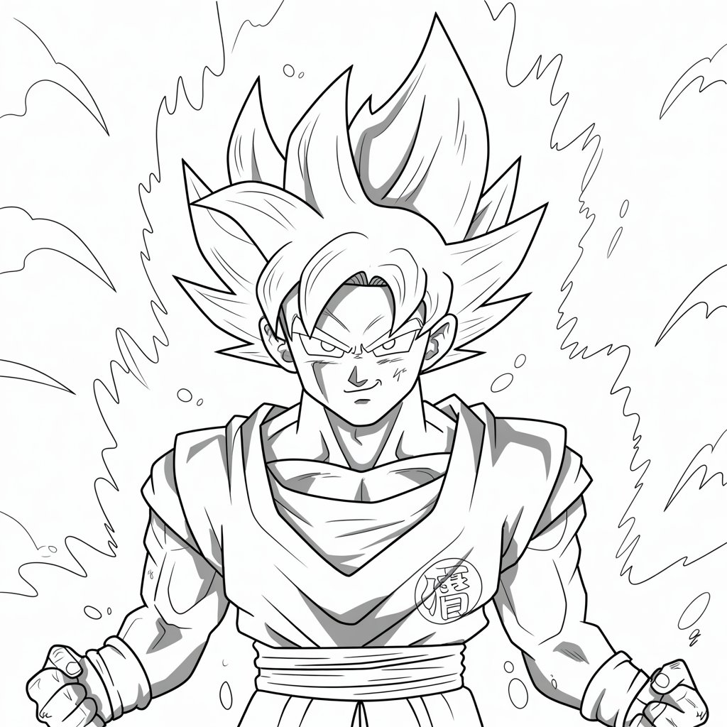goku desenho colorido