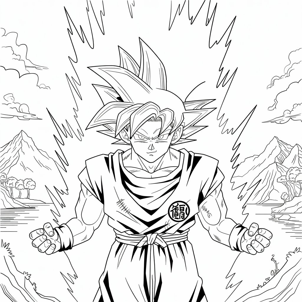 goku para colorir instinto superior
