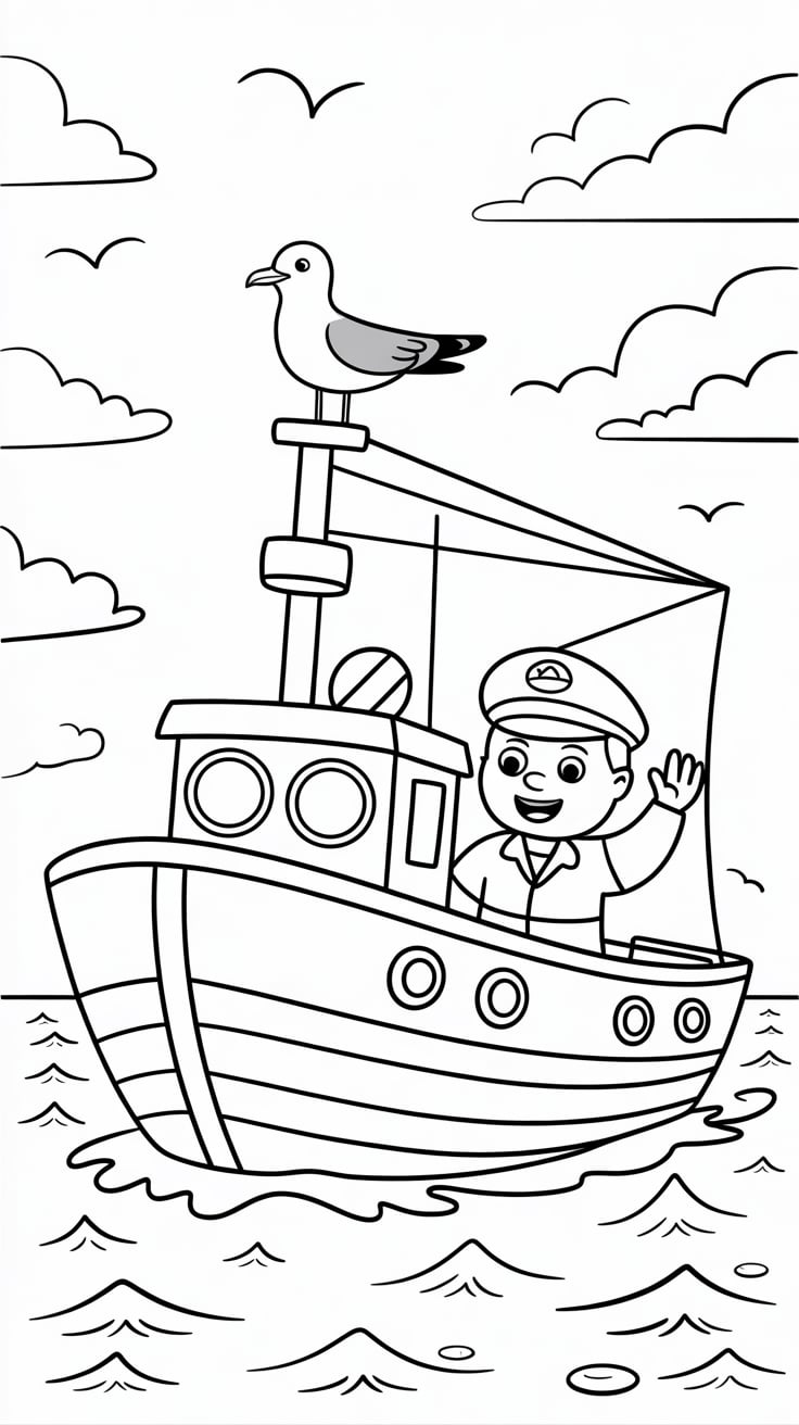desenhos para colorir barco