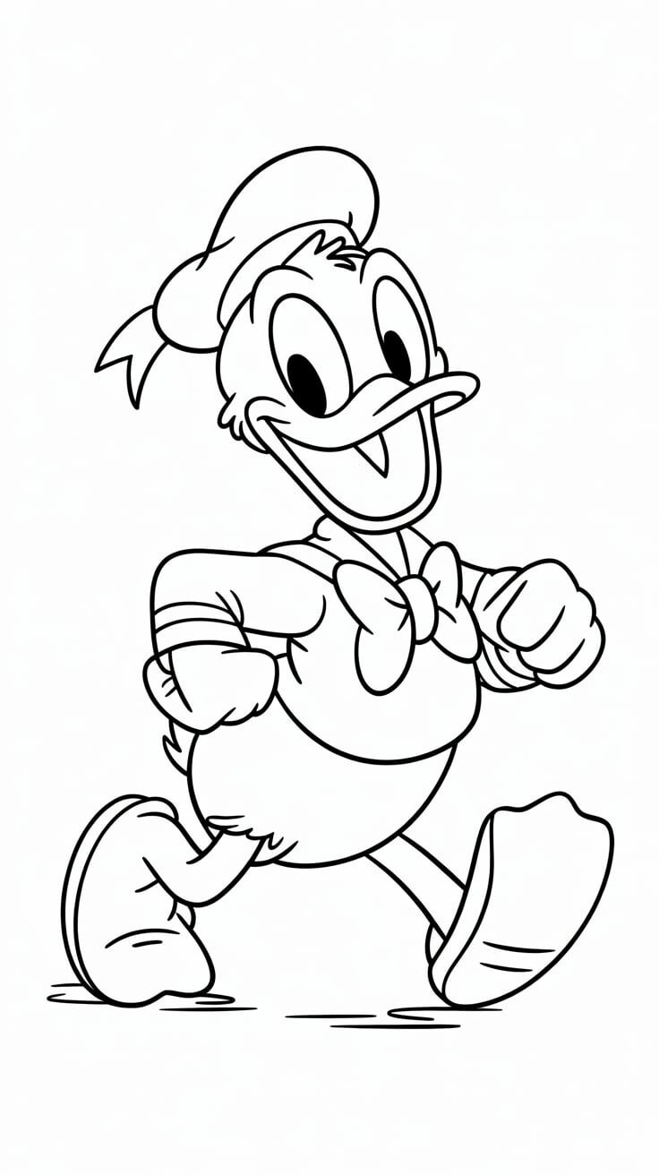 pato donald colorir