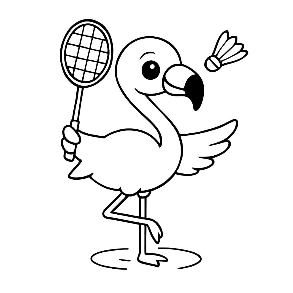 desenhos para colorir flamingo