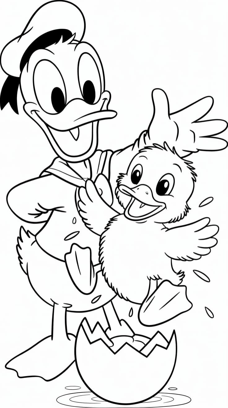 desenho para colorir do pato donald