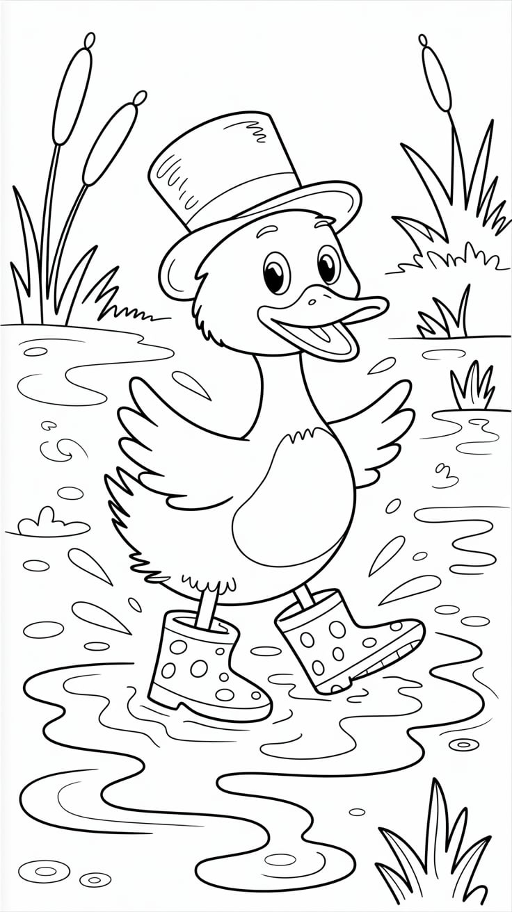 desenho para colorir de pato
