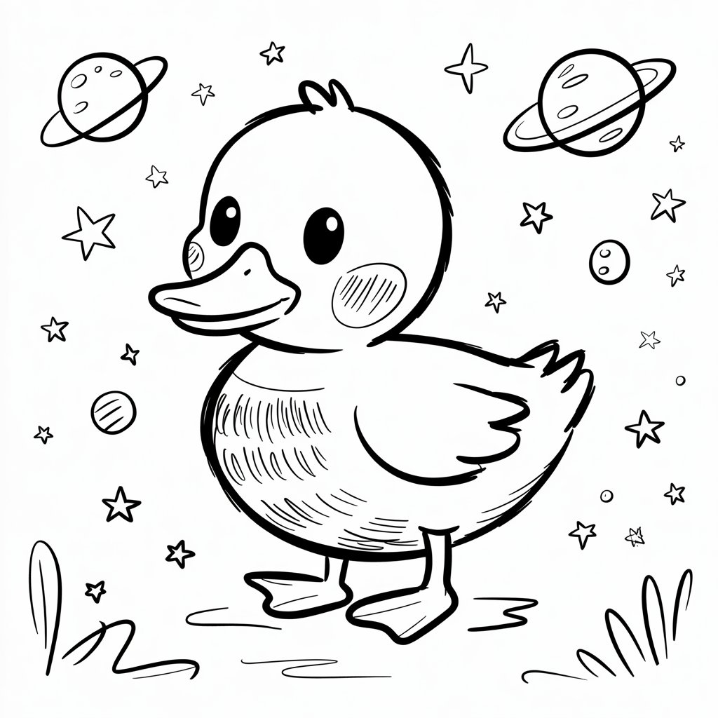 desenho de patos para colorir