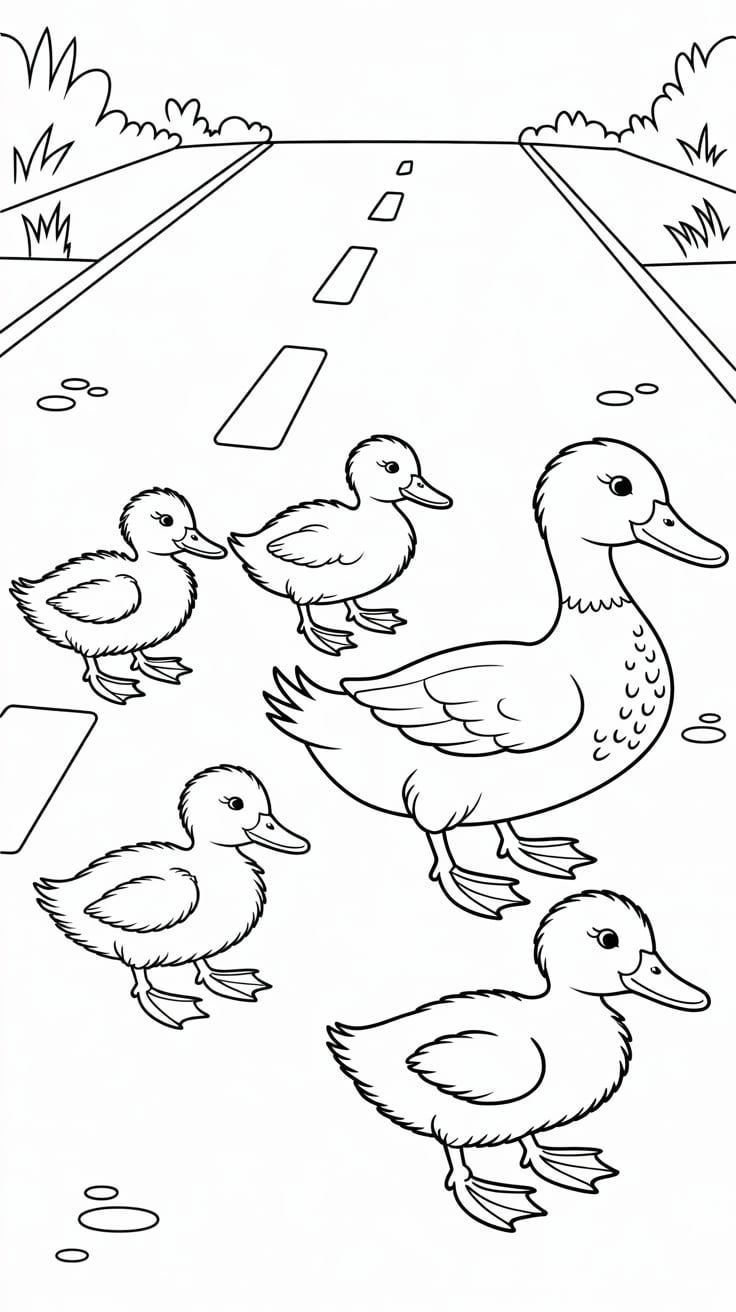 pato duck para colorir