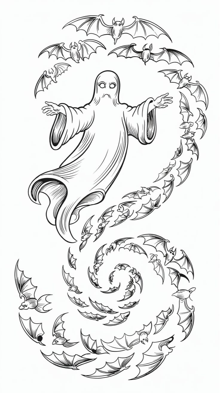 desenho fantasma para colorir