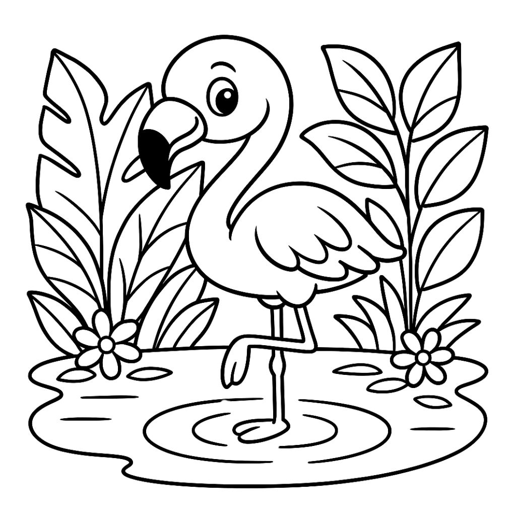 coloração flamingo