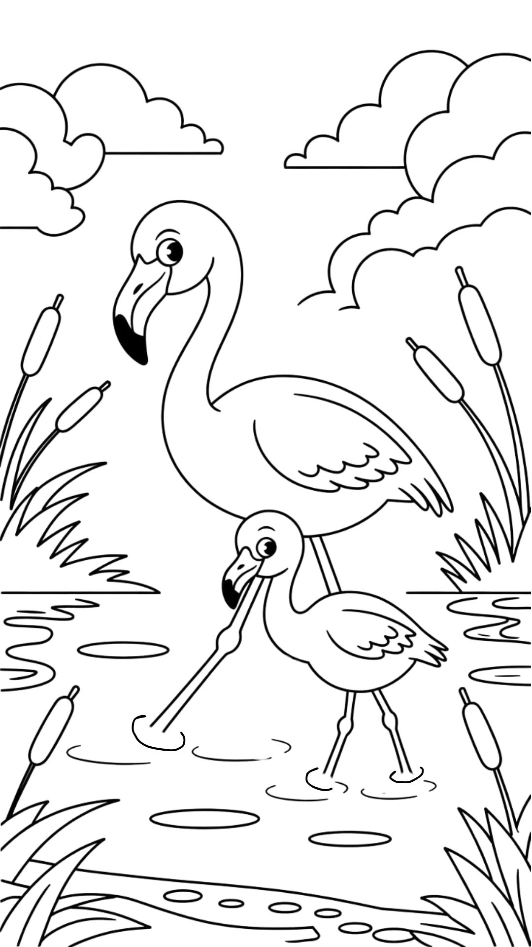 Desenho Flamingo Colorir Imagens