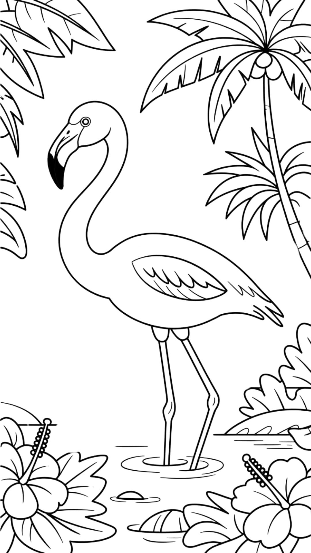 desenhos para colorir de flamingos