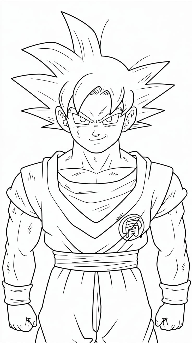 goku pra colorir