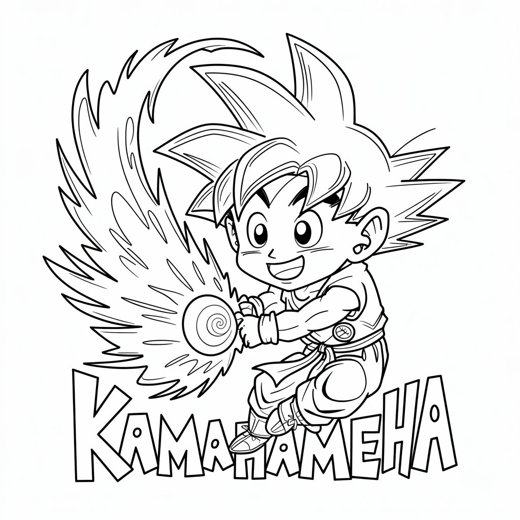 desenhos goku para colorir