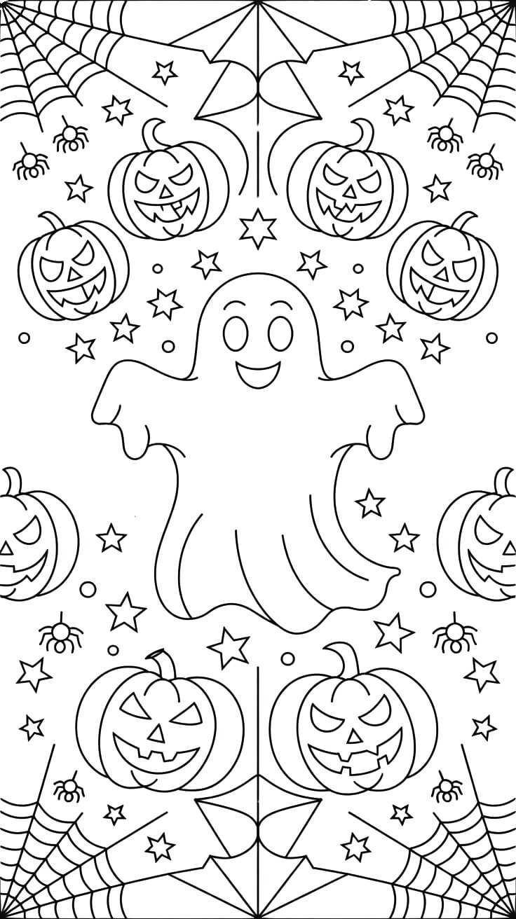 fantasmas de halloween para colorir