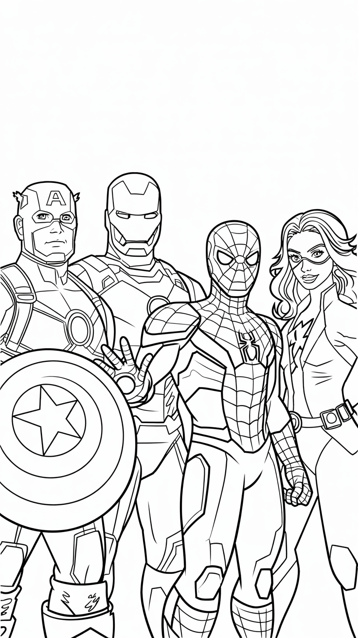 desenhos para colorir super heróis marvel