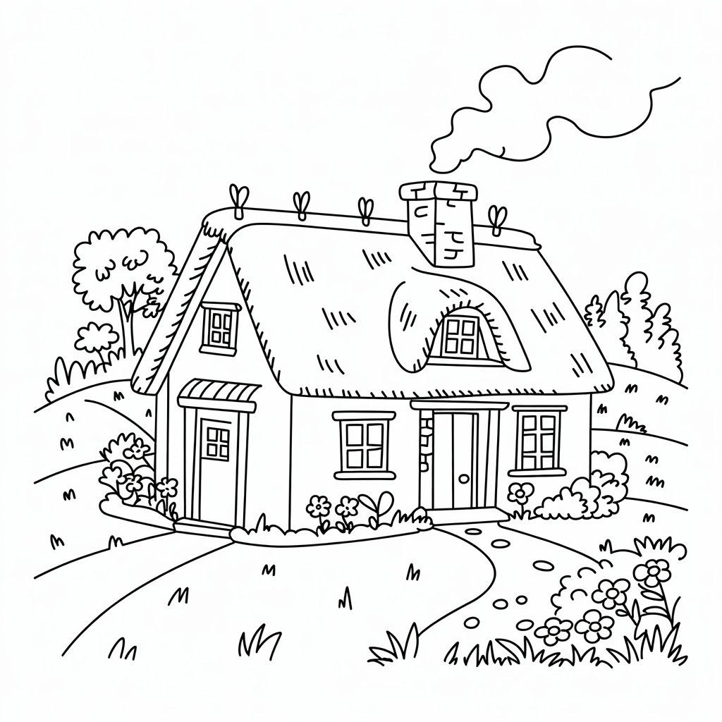 desenho casa para colorir
