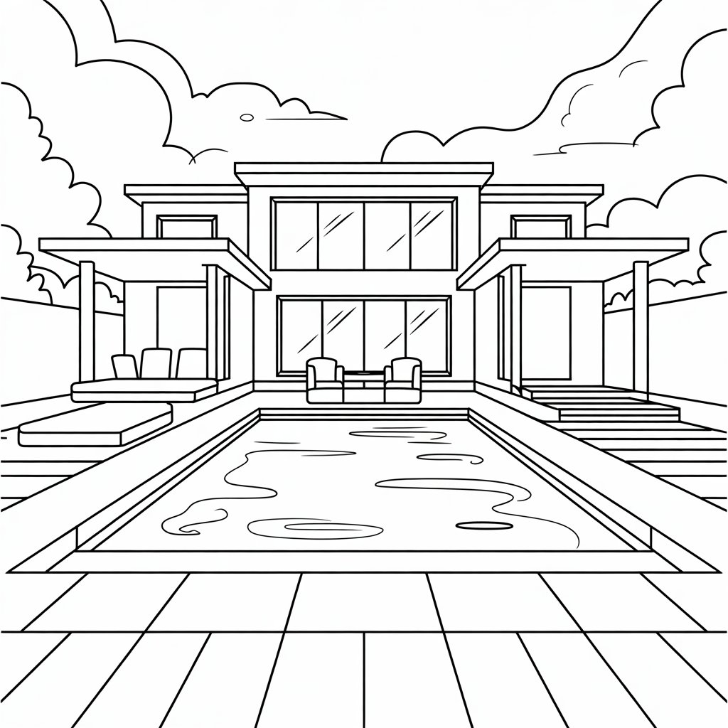 desenhos casas para colorir