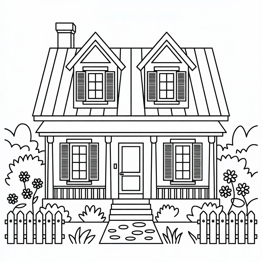 casa para colorir e imprimir