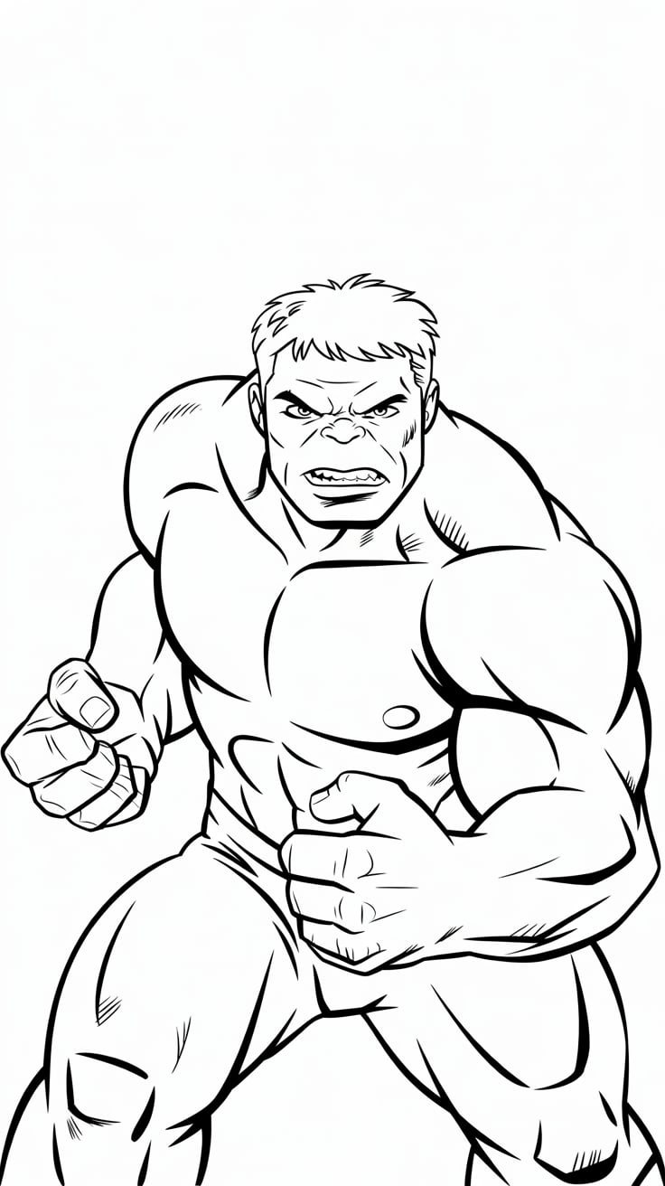 hulk para colorir