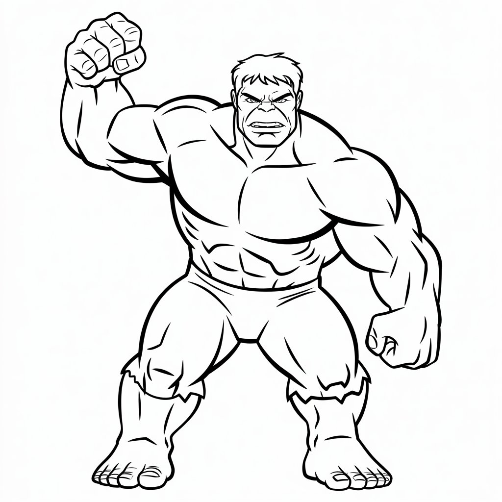 hulk desenho para colorir