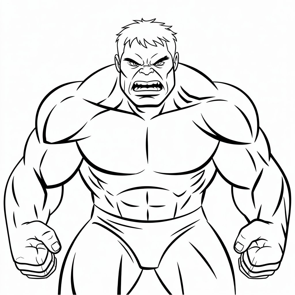 desenho para colorir do hulk