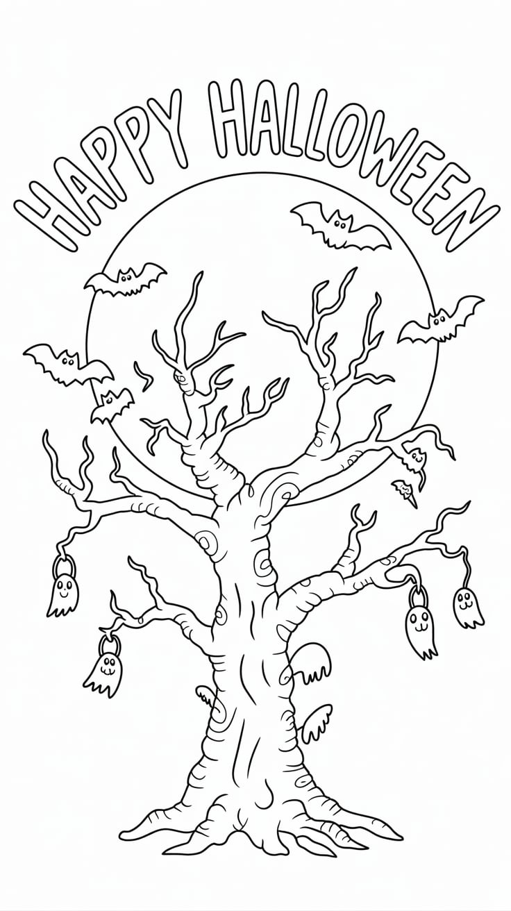 desenho para colorir arvore de natal