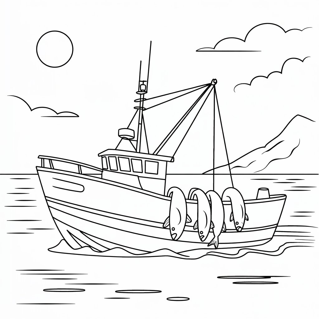 desenhos de barcos para colorir