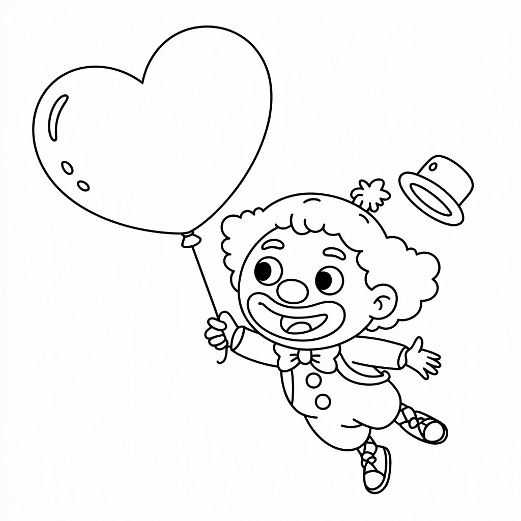 palhaco para colorir