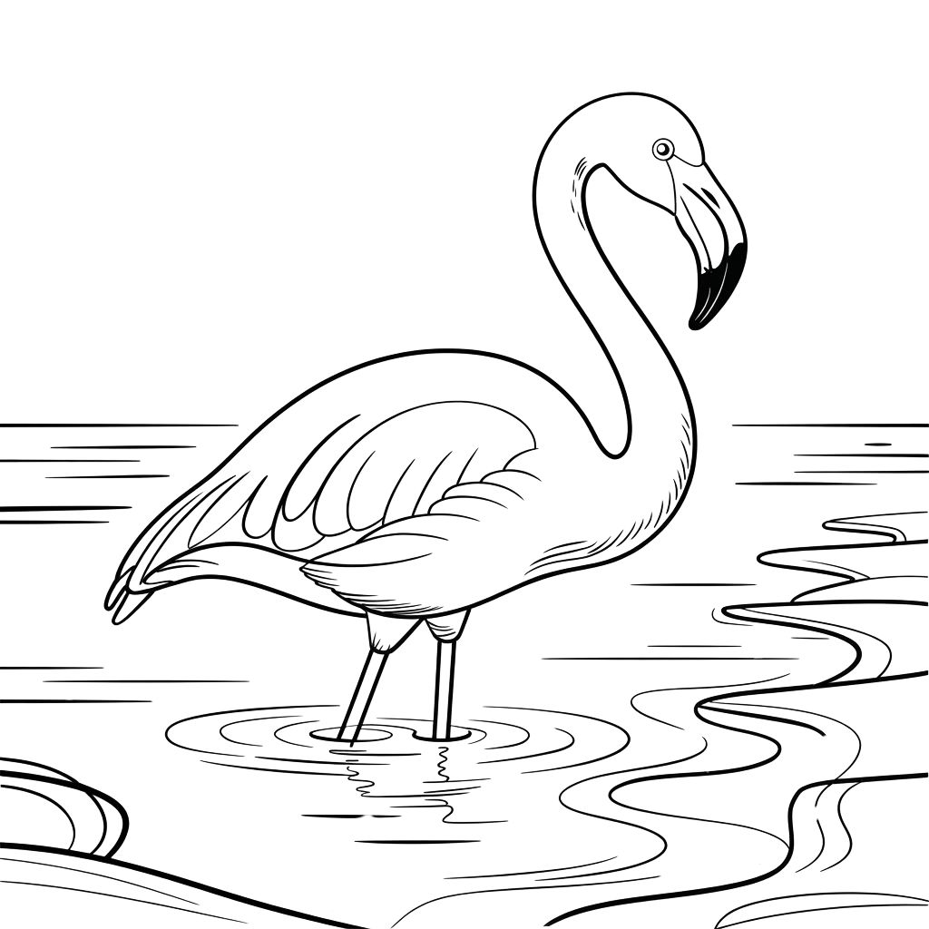 desenho flamingo para colorir