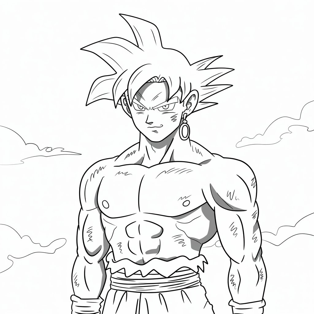 goku desenho para colorir