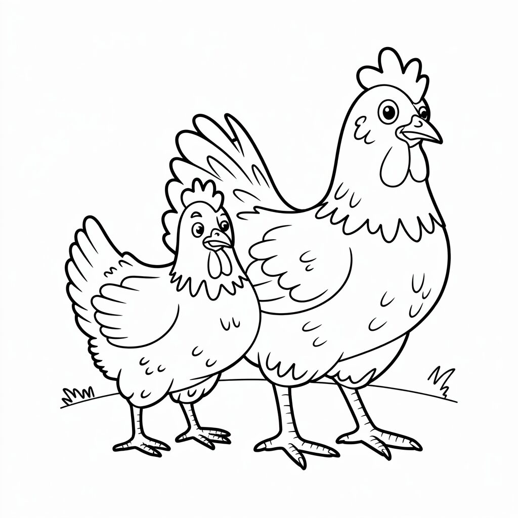 desenhos para colorir frango assado