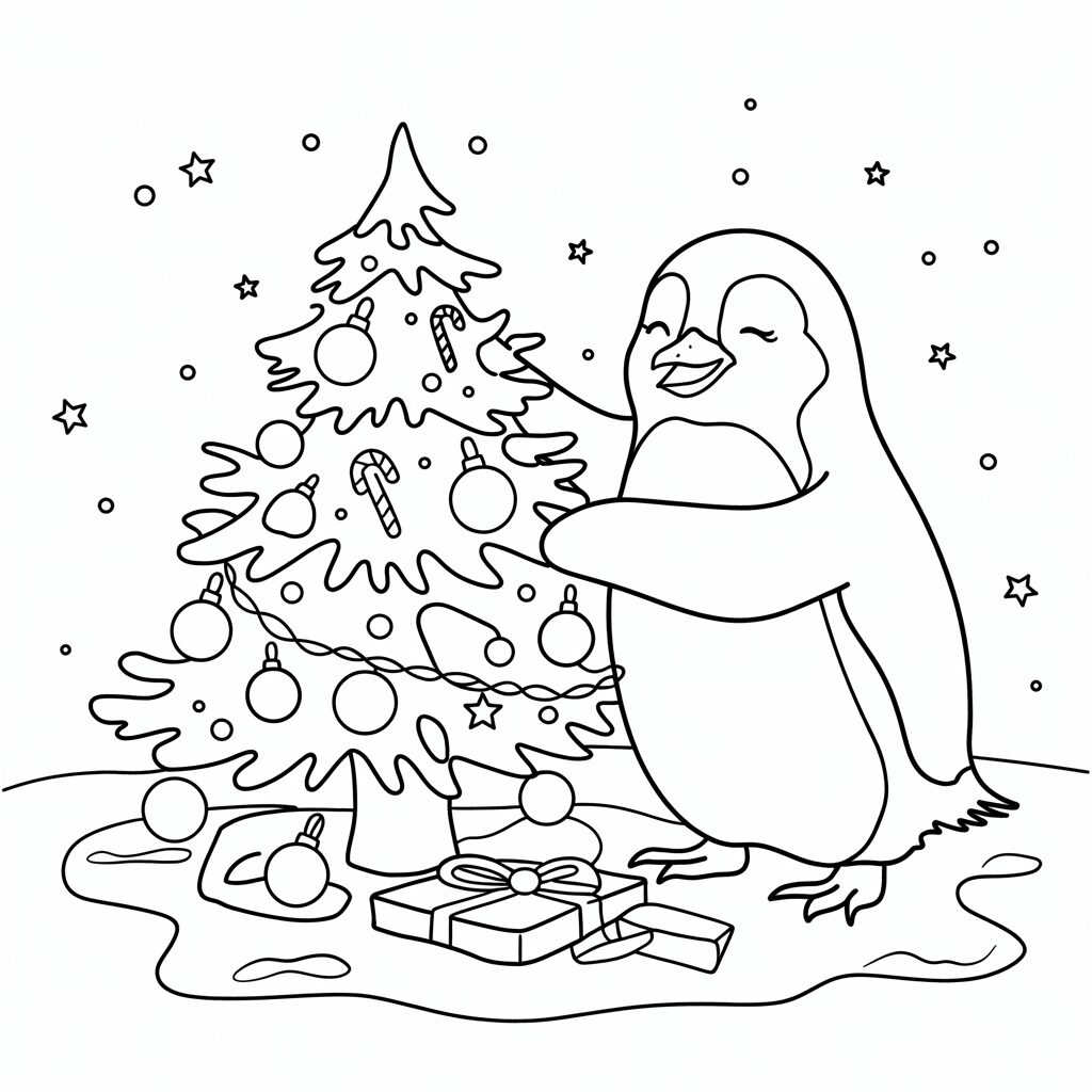 pinguim desenho para colorir