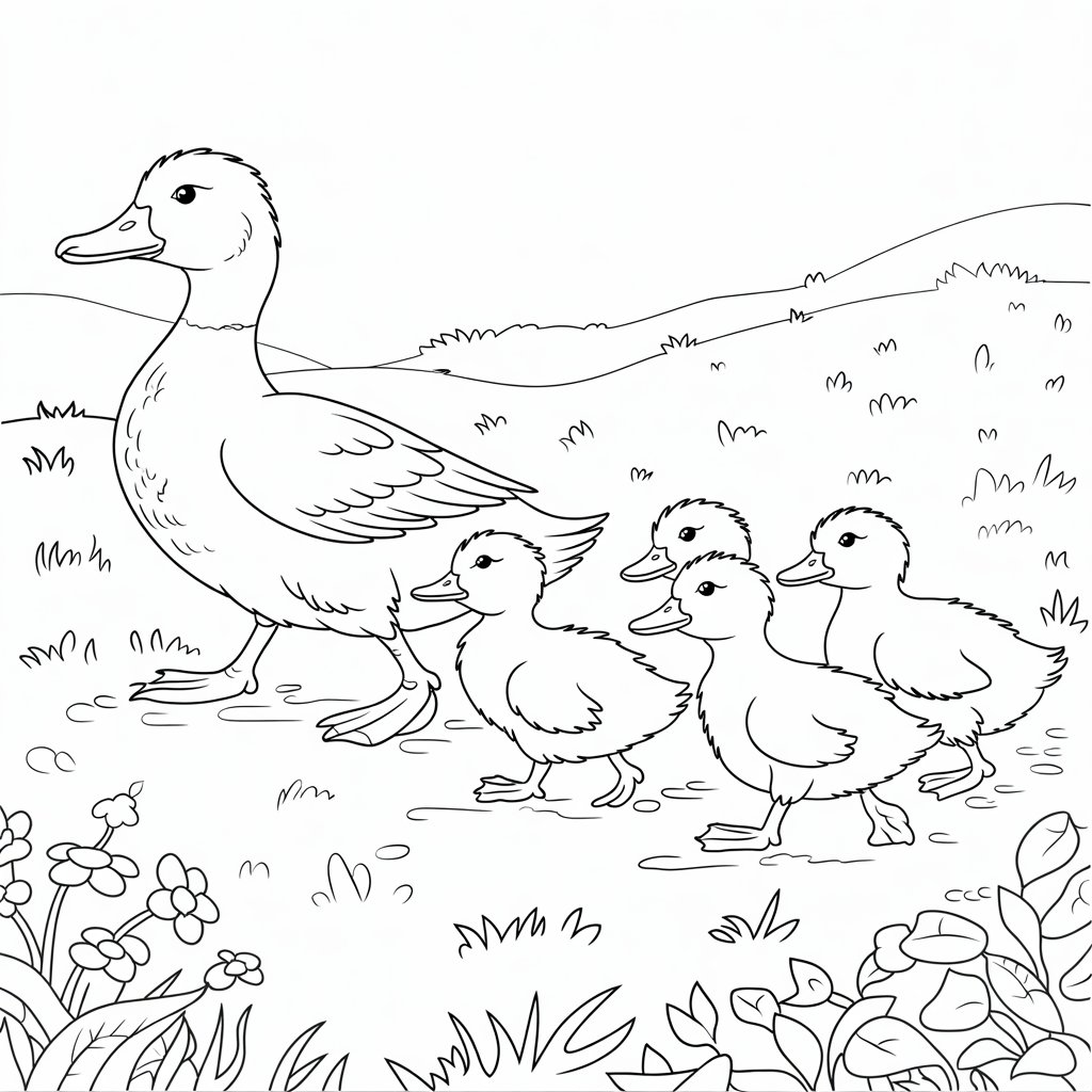imagem de pato para colorir