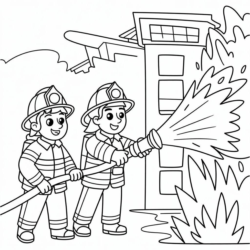 desenhos de bombeiro para colorir