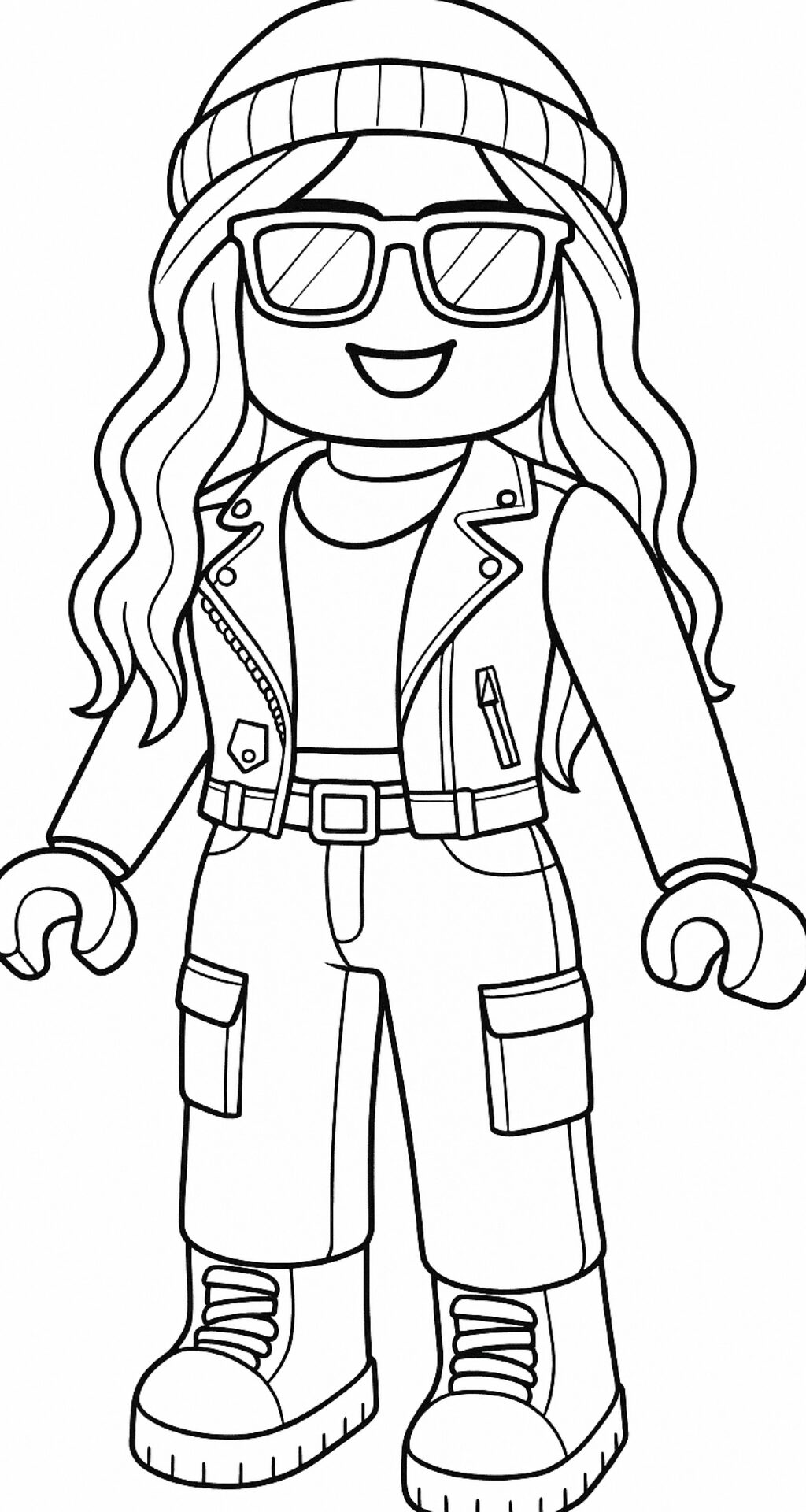 desenho para colorir roblox girl