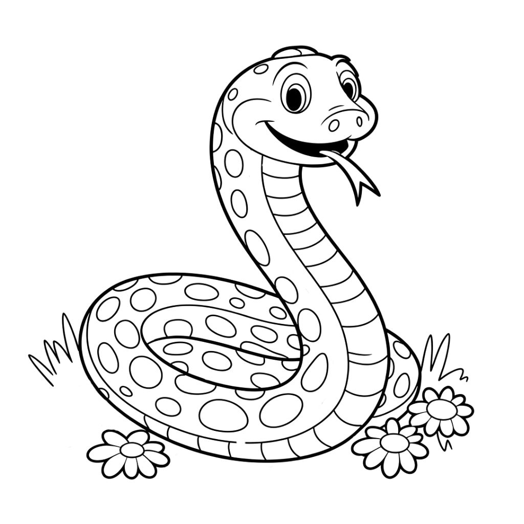 cobra desenho para colorir