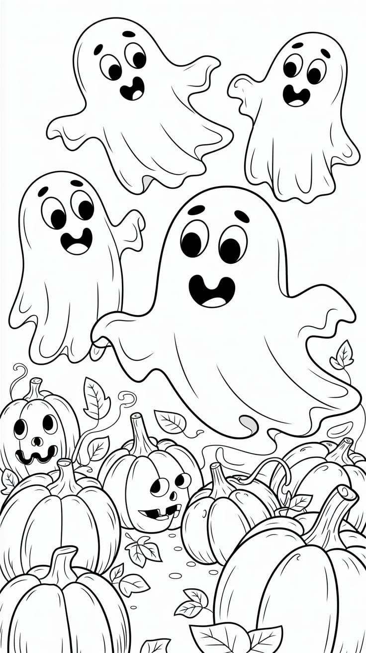 fantasma para colorir e imprimir
