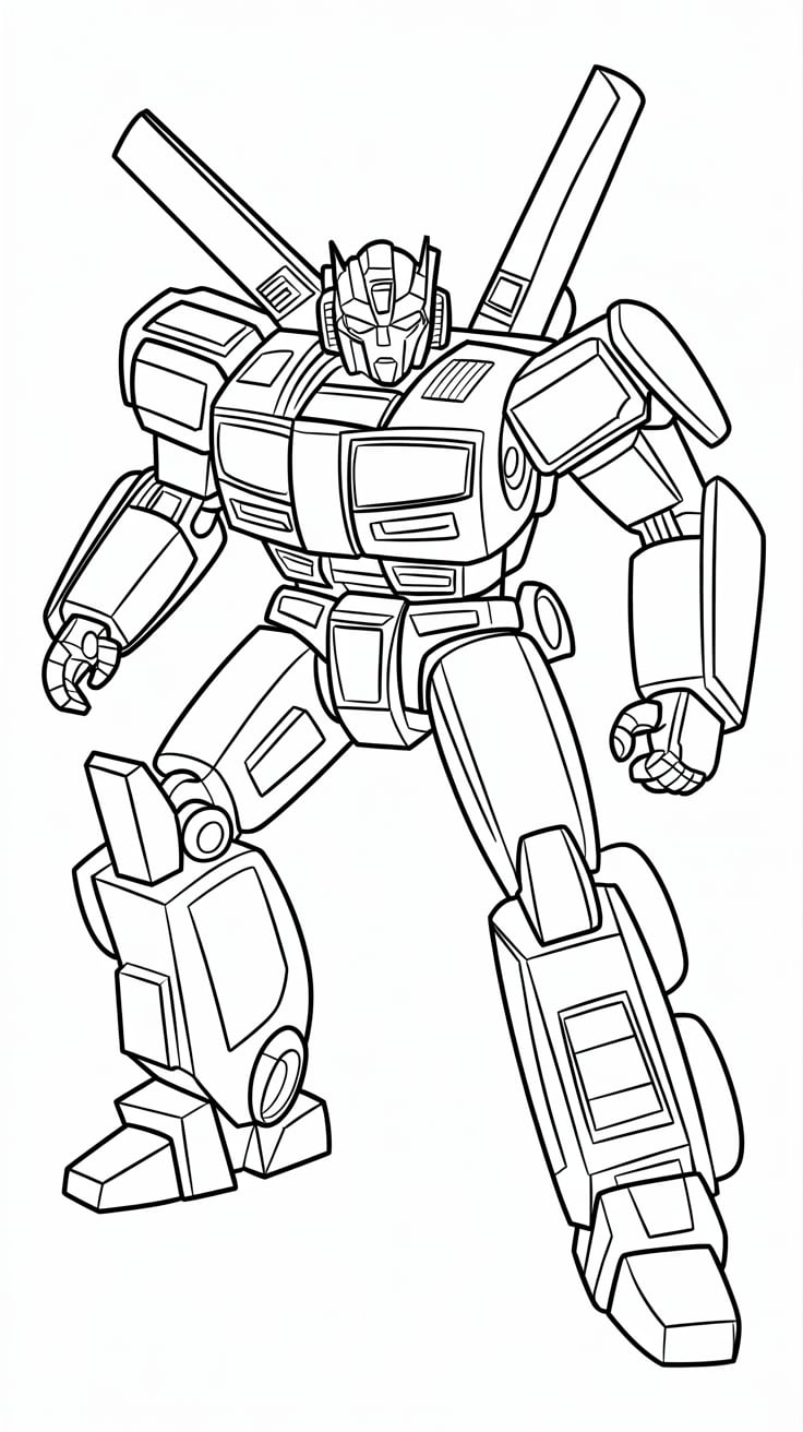 transformers desenho para colorir
