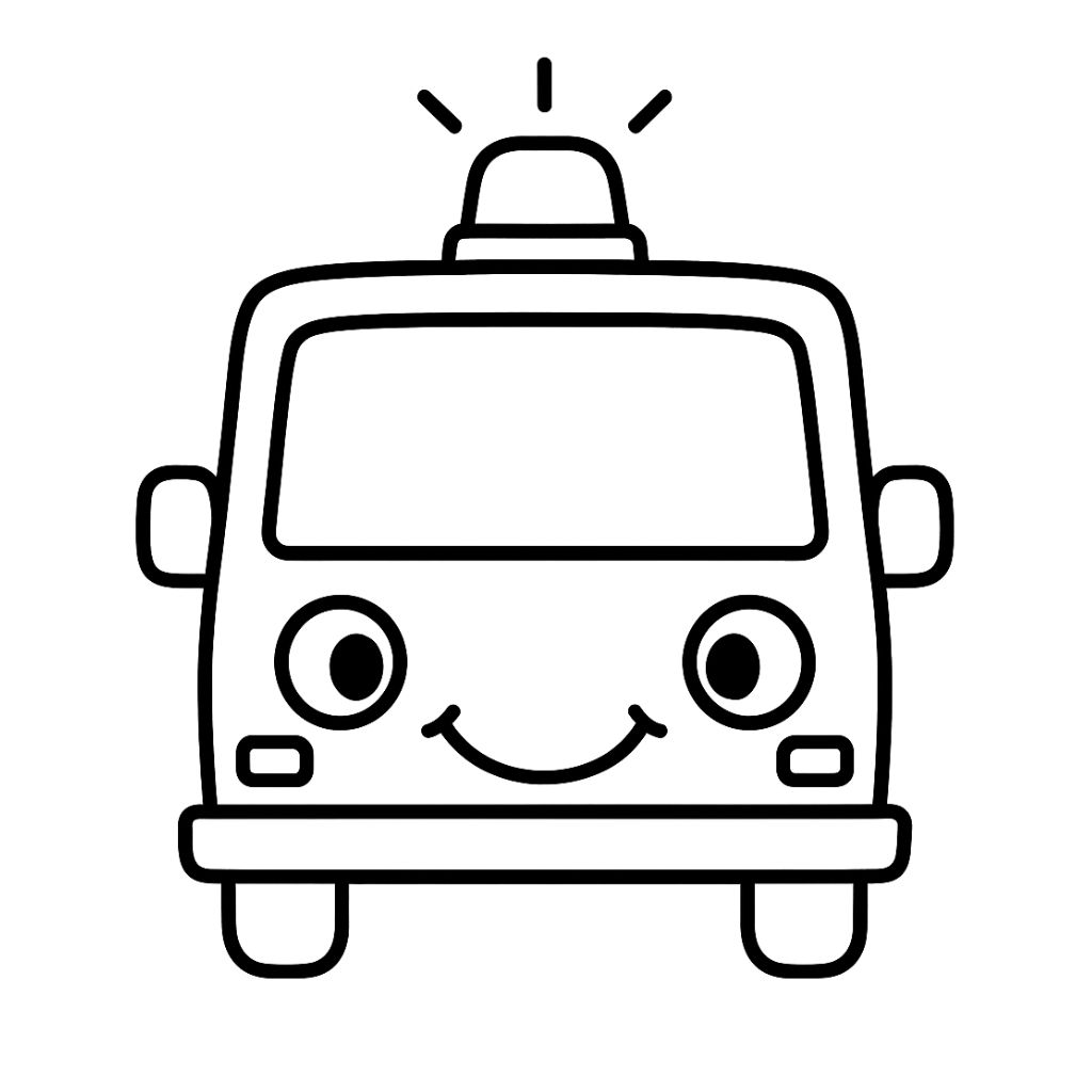 carro de ambulancia para colorir