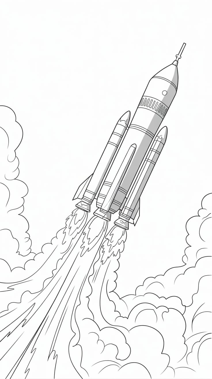 desenhos de foguetes para colorir e imprimir