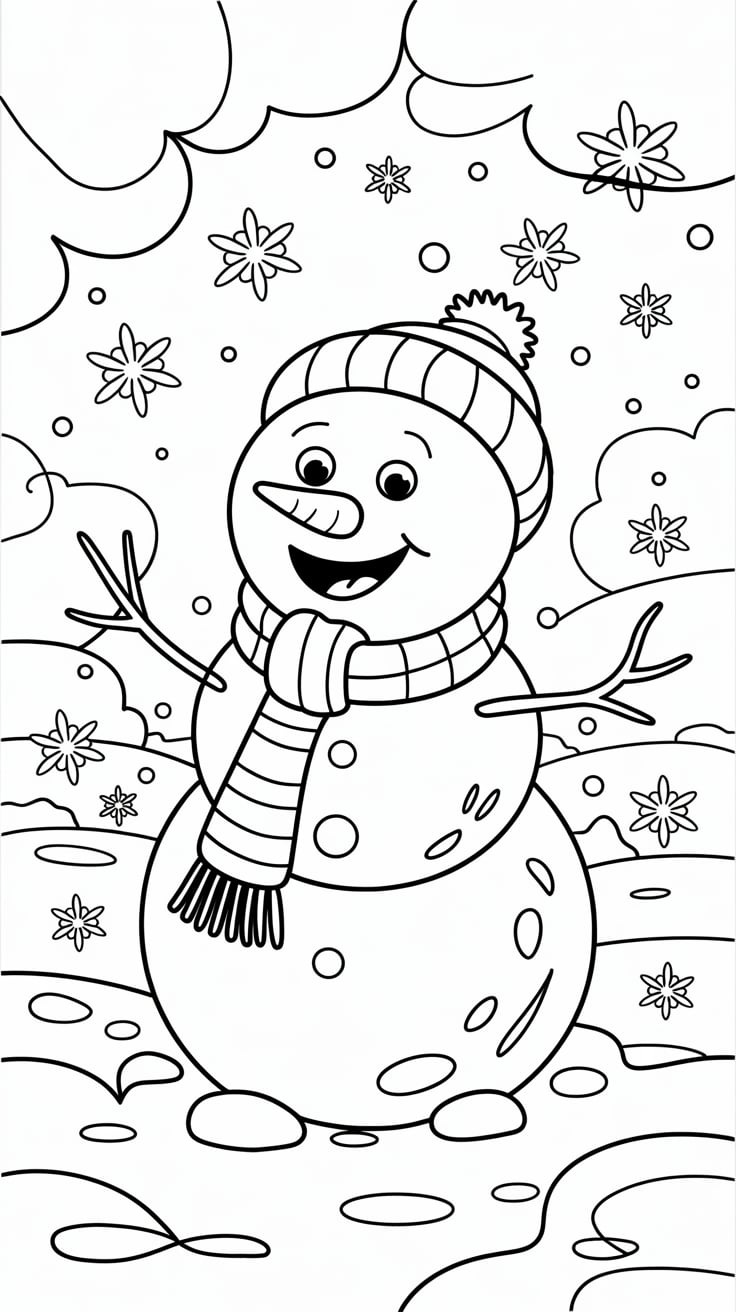 boneco de neve frozen para colorir