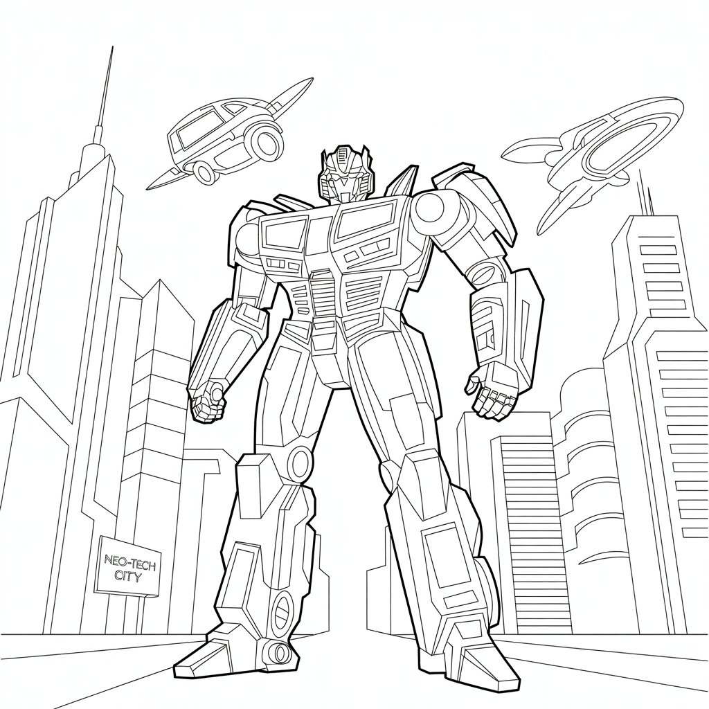 desenho para colorir do transformers
